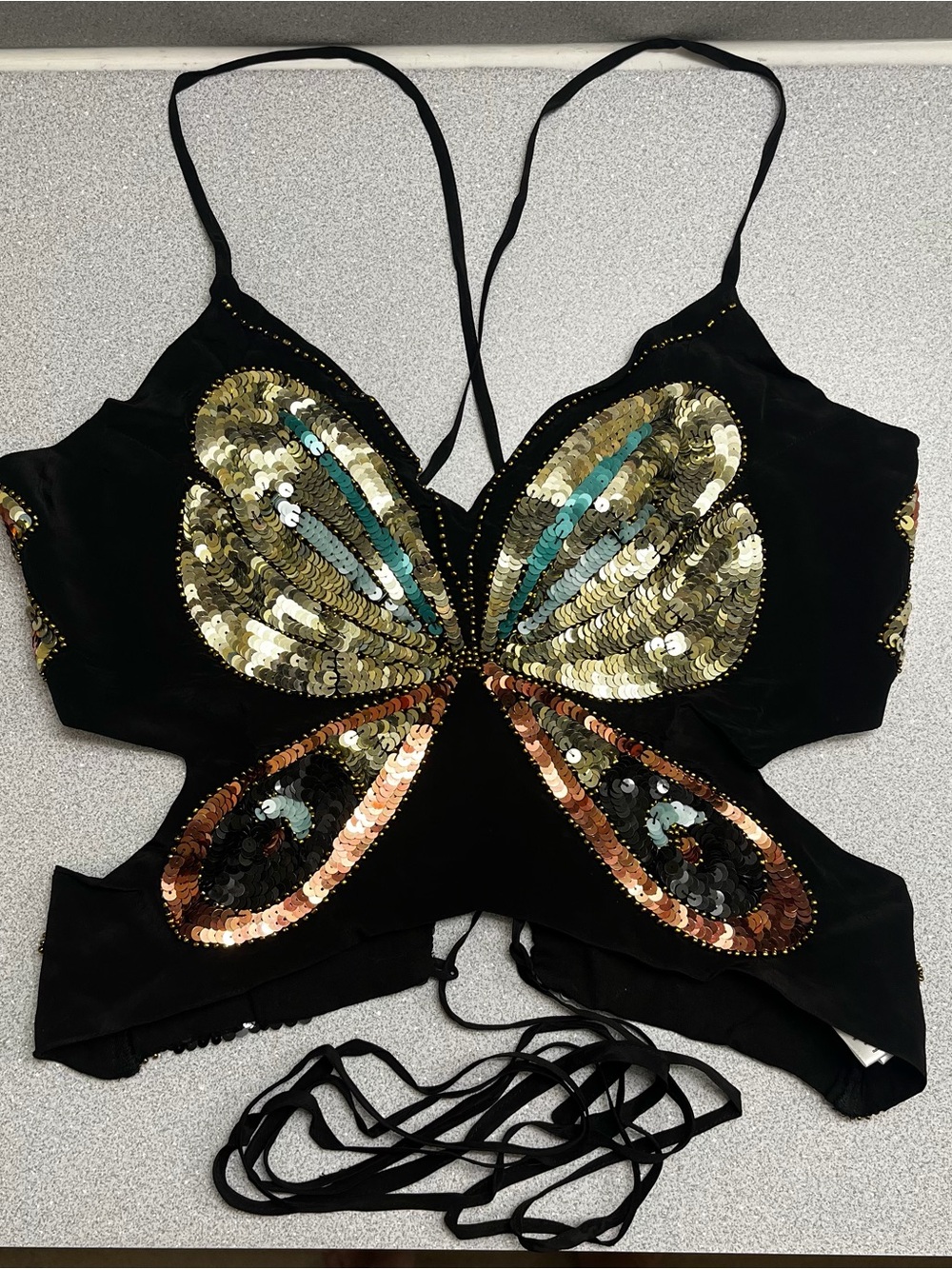 NWT! Jen's Pirate Booty Monarch Crop Top